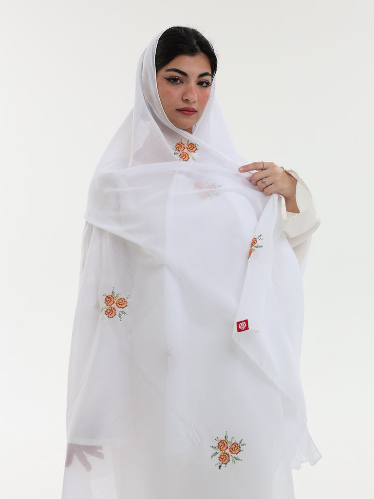 RM1-16 Jouri Rose Embroidered Home Hijab