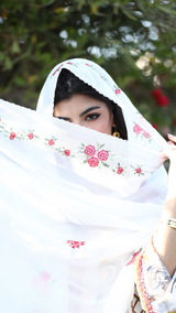 RZ1-380  شيلة جوري روز بياض الثلج - Shailah.ae شيلة