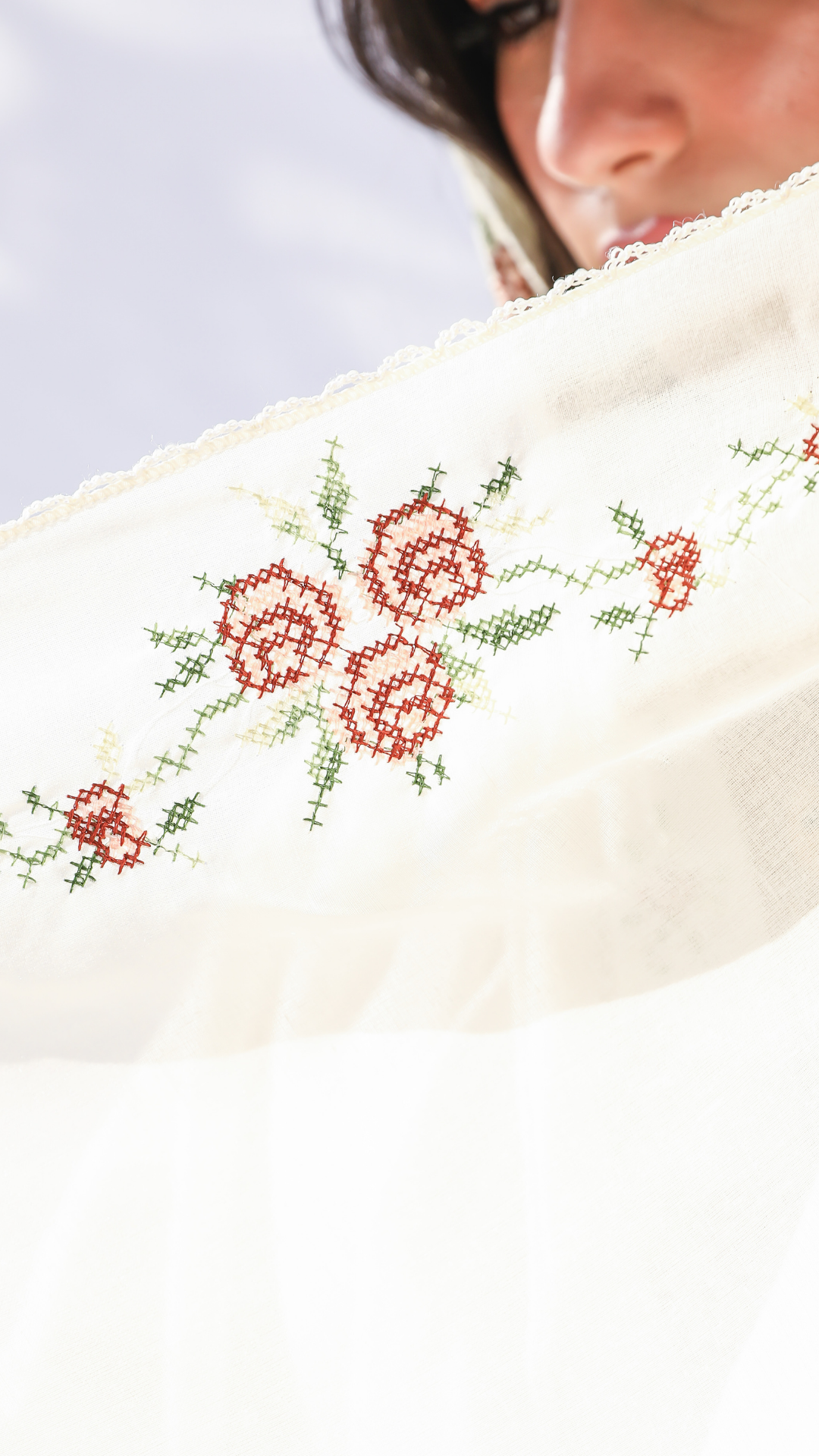 RZ1-383 شيلة جوري روز حليبية - Shailah.ae شيلة