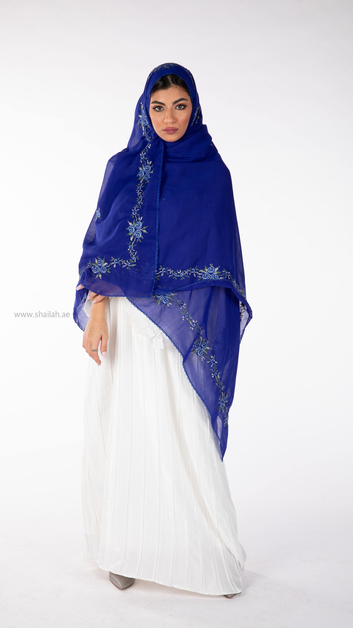 RZ3-10 شيلة جوري روز نيلي - Shailah.ae شيلة