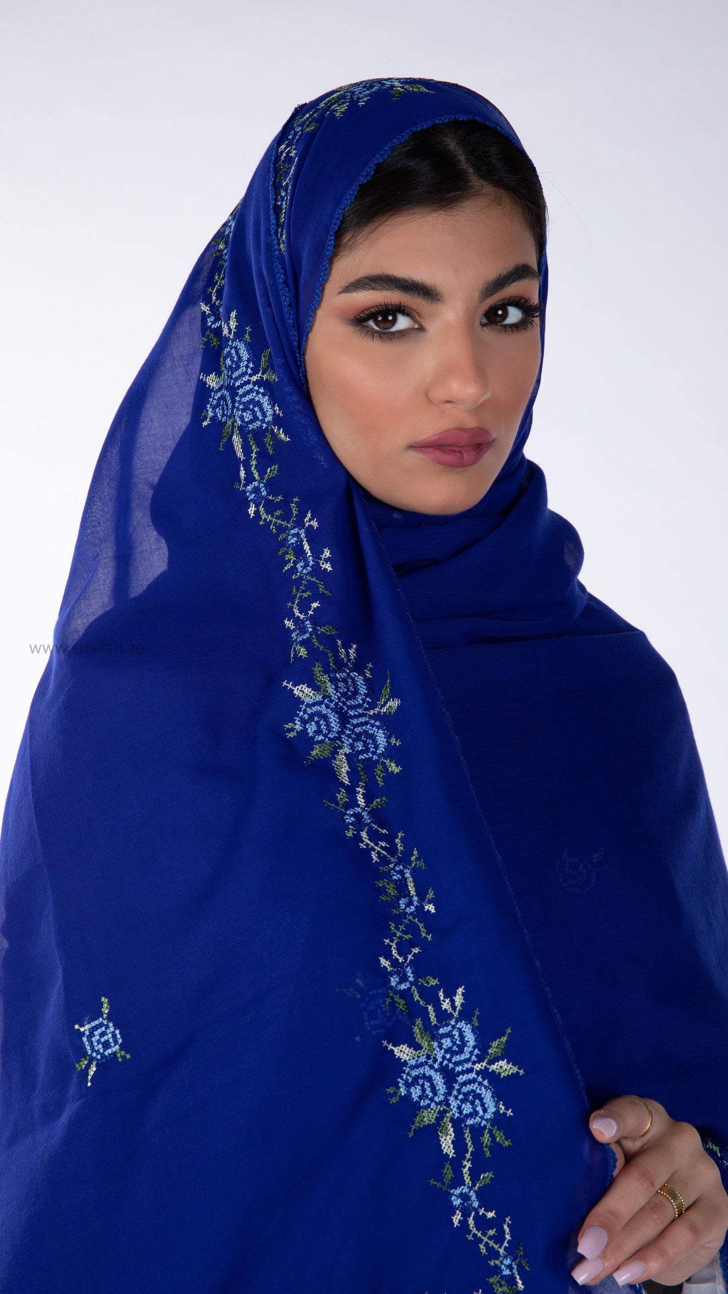 RZ3-10 شيلة جوري روز نيلي - Shailah.ae شيلة