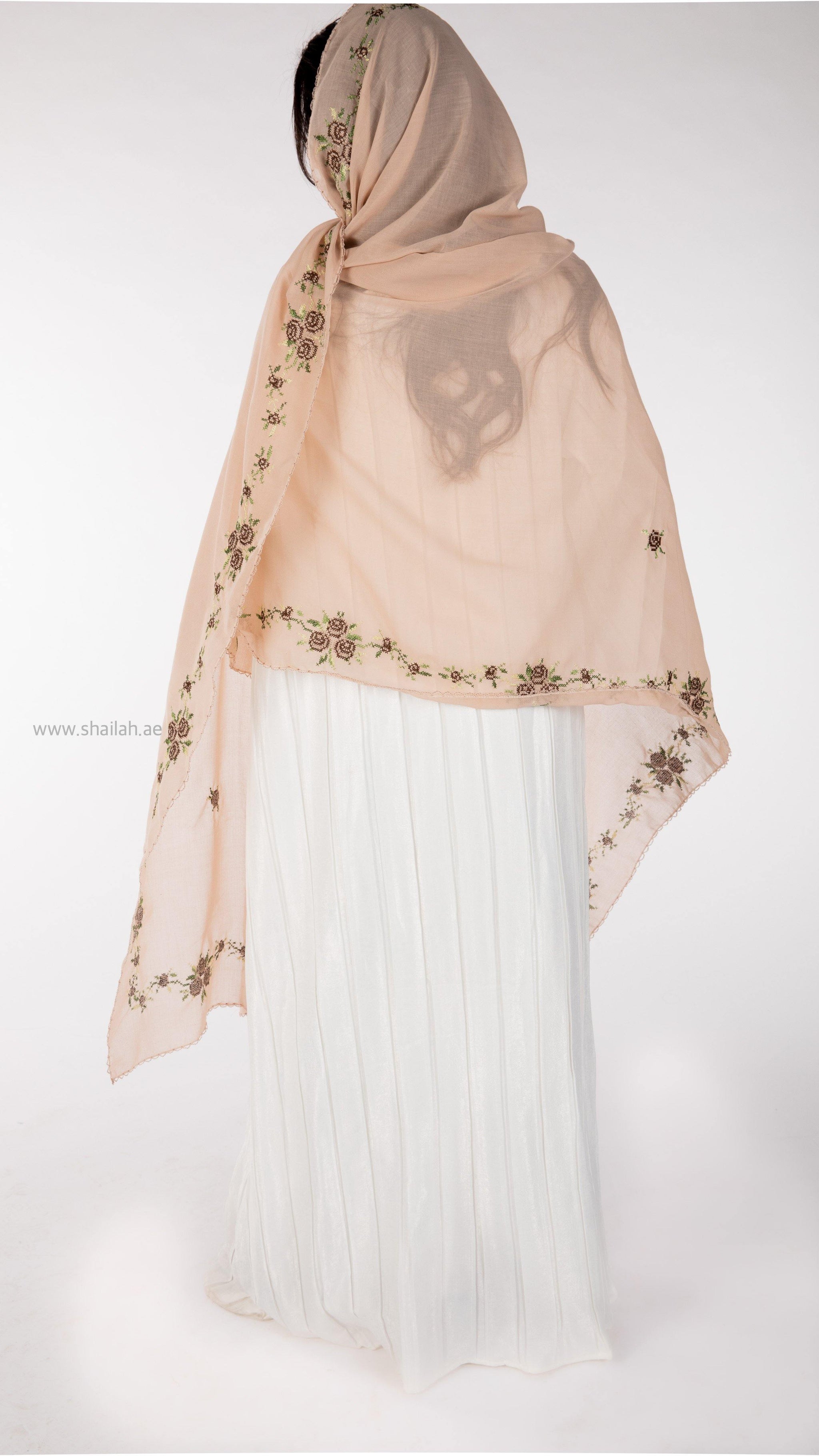 RZ3-04 شيلة جوري روز ٍبيج - Shailah.ae شيلة